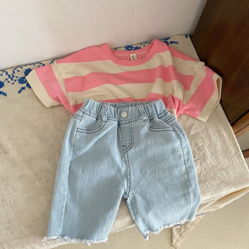Kid Simple Striped Summer T-Shirt - image 6