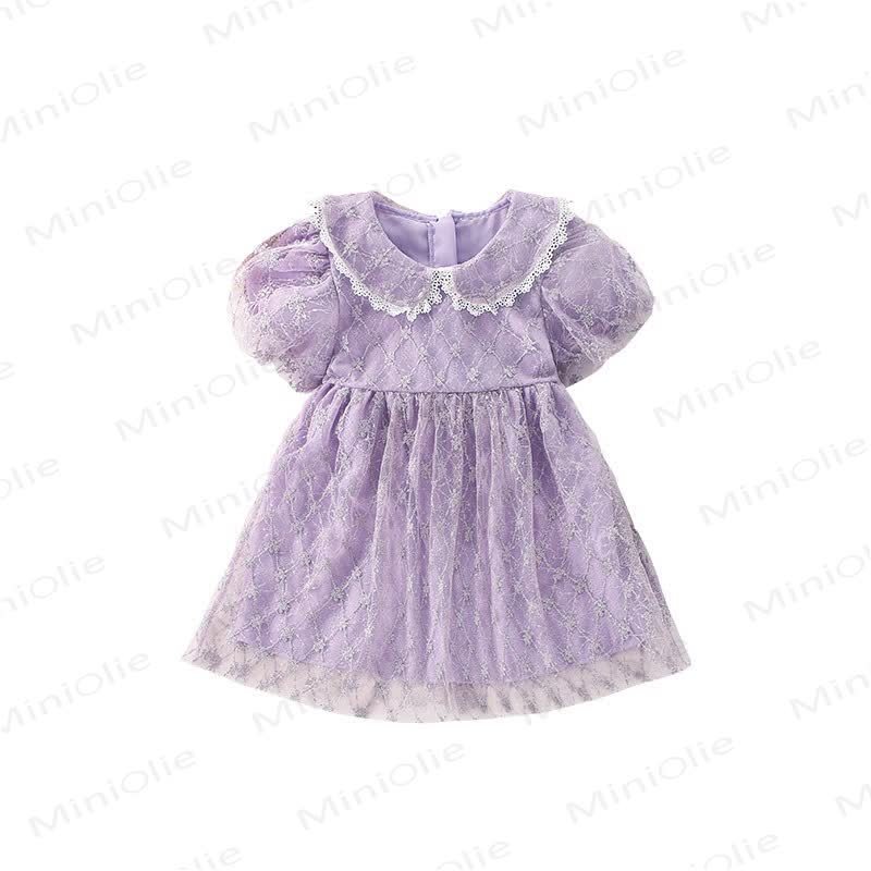 Toddler Kid Purple Tulle Elegant Dress - image 7