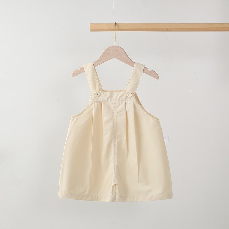 Toddler Solid Color Unisex Overalls - Beige - 5-7T - image 4