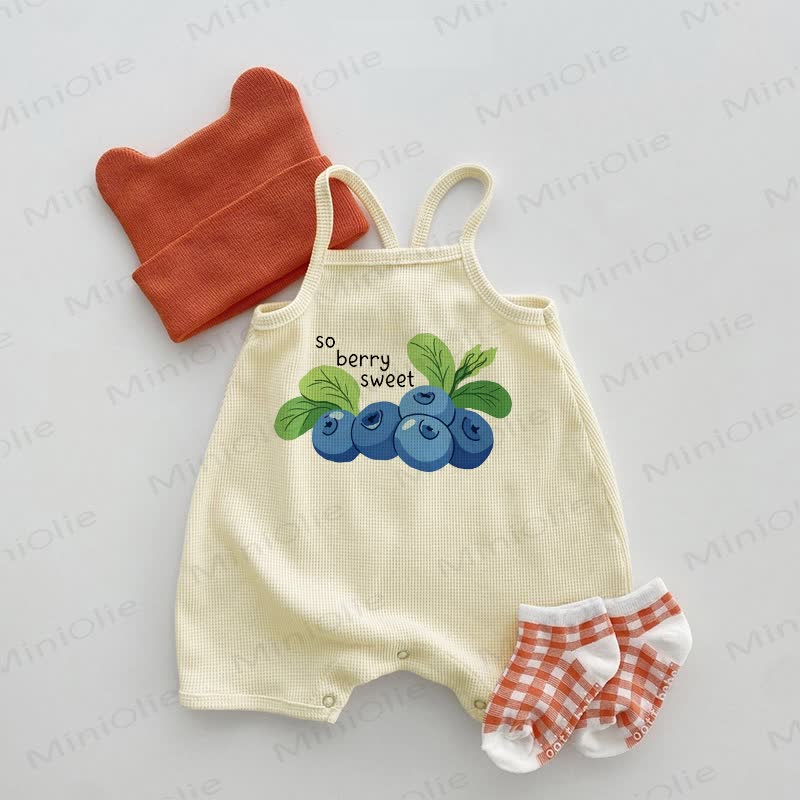 SO BERRY SWEET Baby Blueberry Print Romper - Beige - 18-24M - image 1