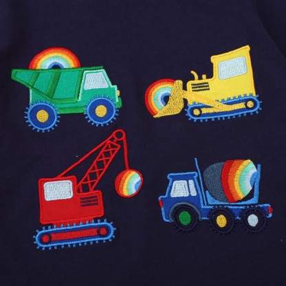 Toddler Boy Embroidered Cars T-Shirt - image 3