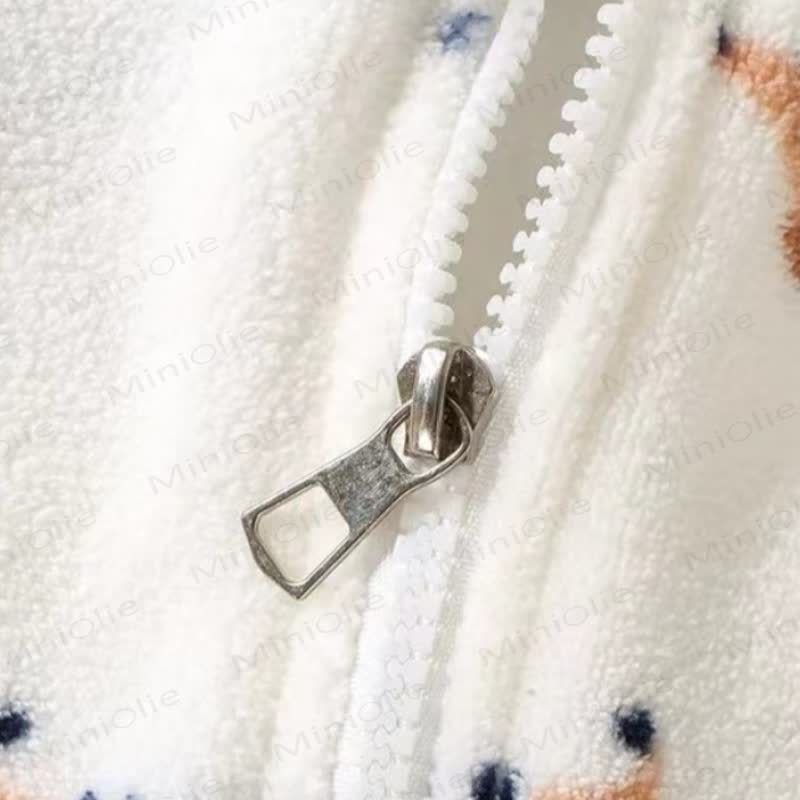 Toddler Fleece Animal Print Zip Loungewear 2-piece Set - image 6