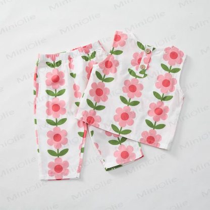 Baby Toddler Floral White Top and Shorts 2-piece Set - image 3