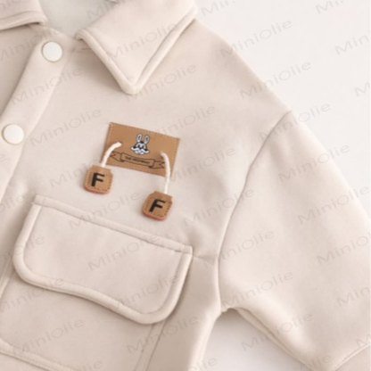 Baby Toddler Fleece Patch Pocket Shacket and Jogger 2-piece Set - image 6