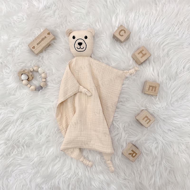 Personalized Baby Name Lion/Bear Security Blanket - Khaki Bear - 30x30cm - image 7