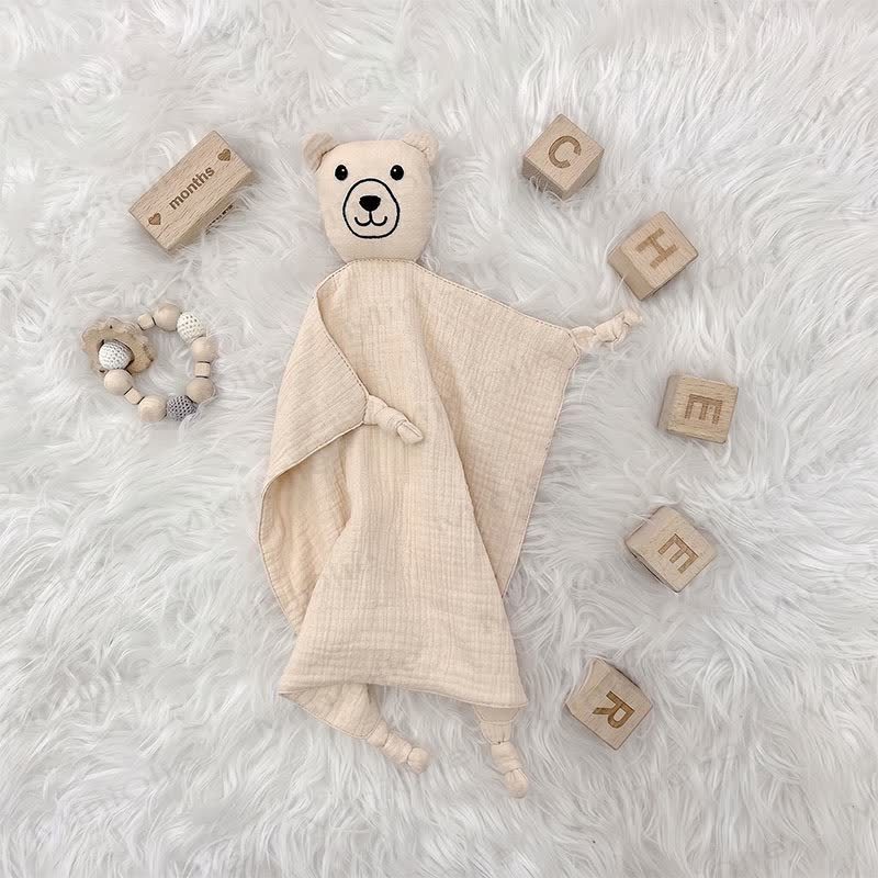 Personalized Baby Name Lion/Bear Security Blanket - Khaki Bear - 30x30cm - image 7