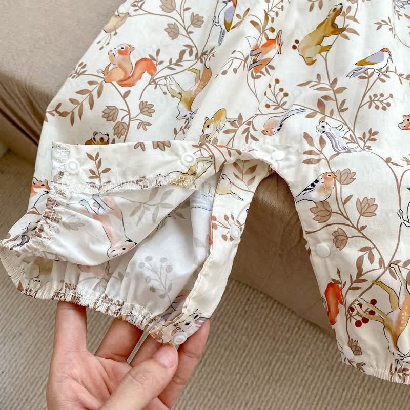 Baby Floral Animal Peter Pan Collar Romper - image 5