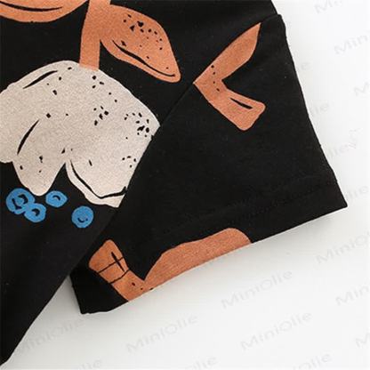 Toddler Kid Black Graffiti Flower Dress - image 5