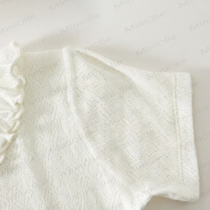 Baby Bowknot Ruffle Trim Romper - image 6