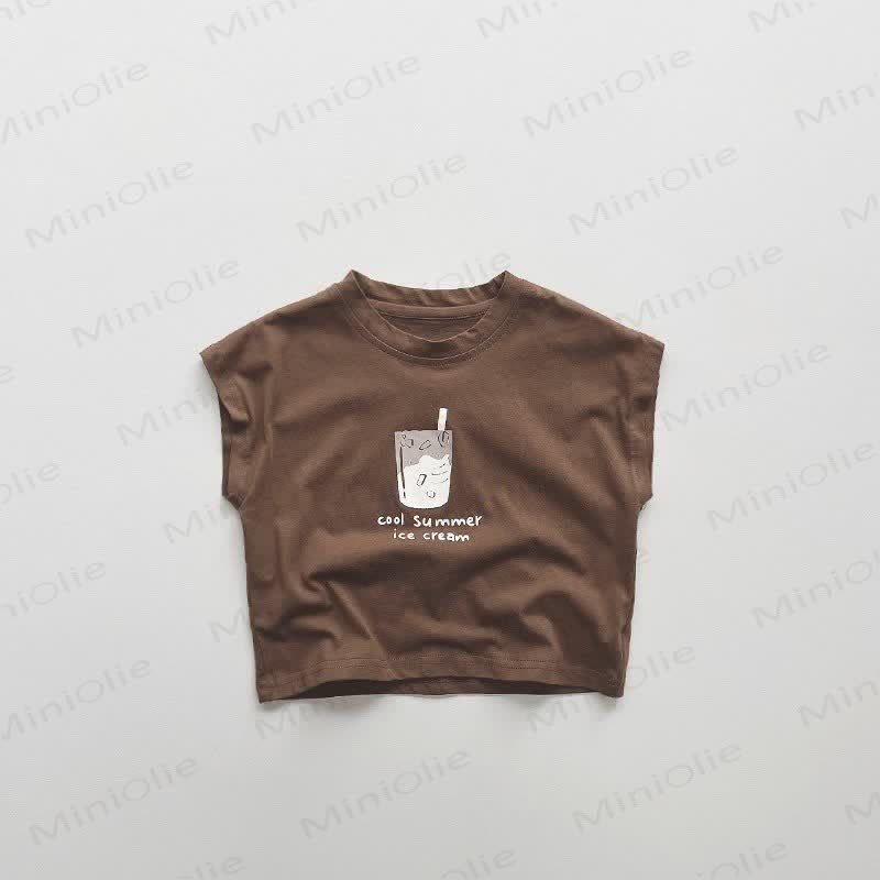 COOL SUMMER ICE CREAM Toddler T-shirt - Brown - 8Y - image 2