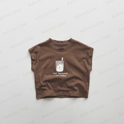 COOL SUMMER ICE CREAM Toddler T-shirt - Brown - 8Y - image 2