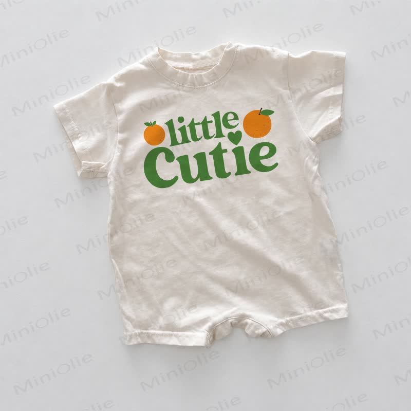 LITTLE CUTIE Baby Orange Romper - White - 18-24M - image 1