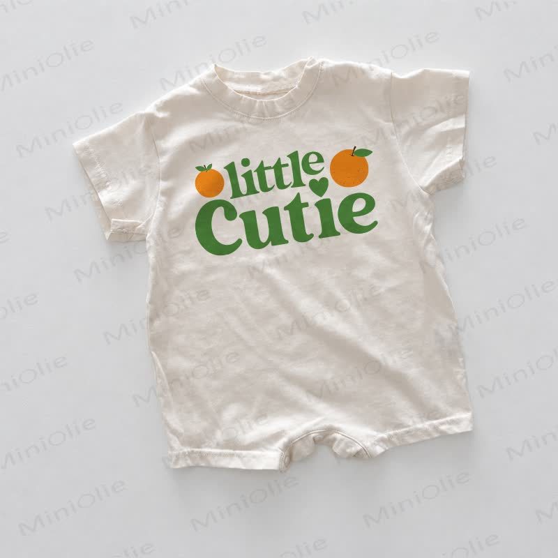 LITTLE CUTIE Baby Orange Romper - White - 18-24M - image 1