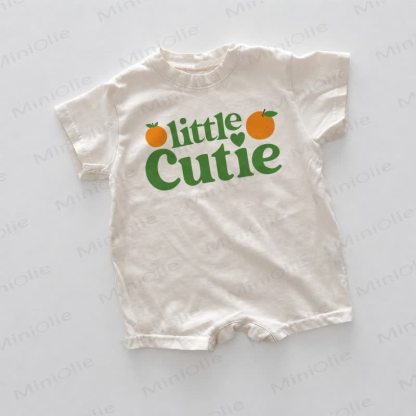 LITTLE CUTIE Baby Orange Romper - White - 18-24M - image 1