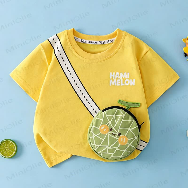 Toddler Smiley Fruit Patch Graphic T-Shirt - Yellow - 8-9T - image 3