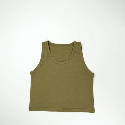 Toddler Solid Color Simple Tank Top - Yellow-Green - 8Y - image 9