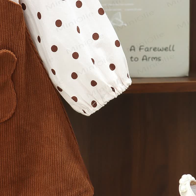 Baby Toddler Dot Bear Fake 2pcs Dress - image 6