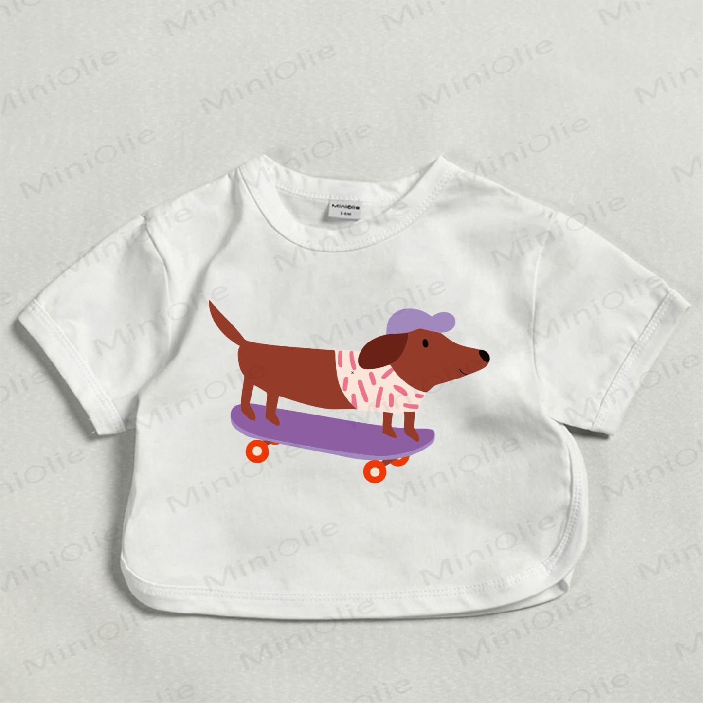 Baby White Skater Dog T-shirt - White - 18-24M - image 1