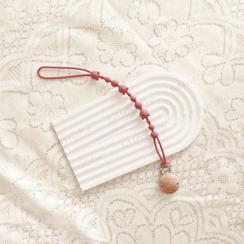 Baby Silicone Bear Pacifier Clip - Pink - 0-24M - image 7