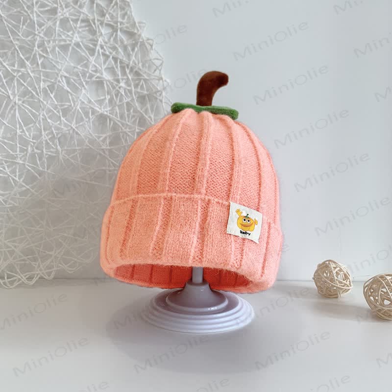Baby Pumpkin Lovely Knitted Beanie - Pink - 2-6T - image 14