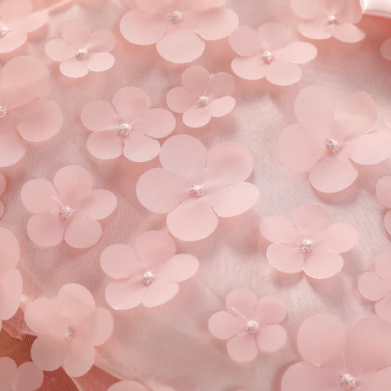 Baby Bow Pink Tulle Flower Party Dress - image 7