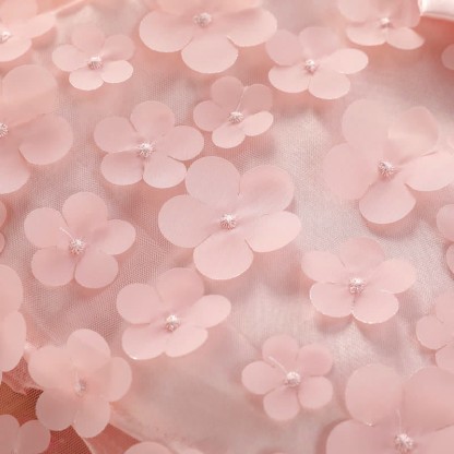 Baby Bow Pink Tulle Flower Party Dress - image 7