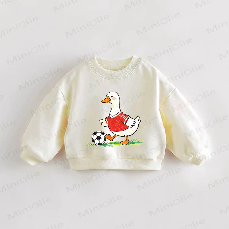 Baby Toddler Goose Soccer Sweatshirt - Cream - 3-5T - image 1