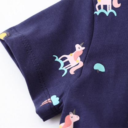 Toddler Dark Blue Unicorn Sun Dress - image 5