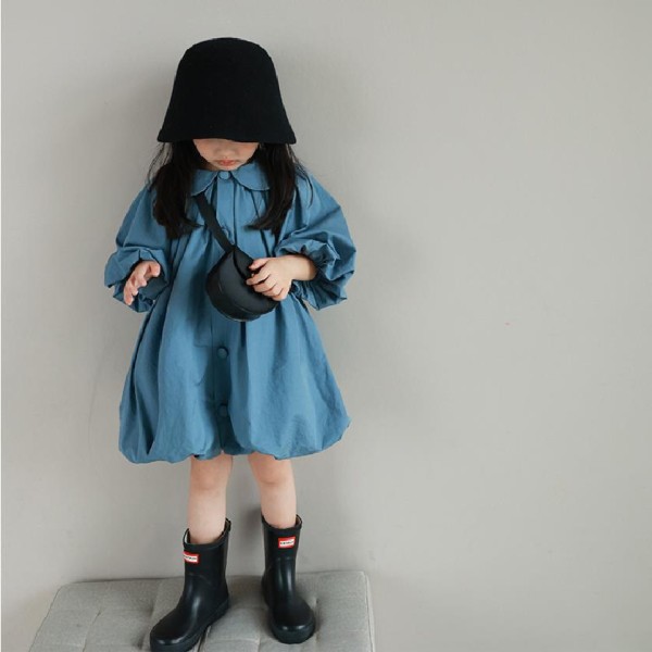 Audrey Toile Hand Smocked Ruffle Collar Short Sleeve Dress in Blue (12mths- 10yrs)