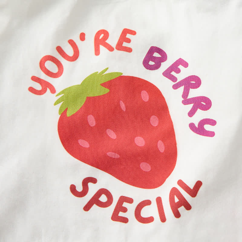 YOU'RE BERRY SPECIAL Baby Strawberry Print 2-piece Sleeveless Set - image 5