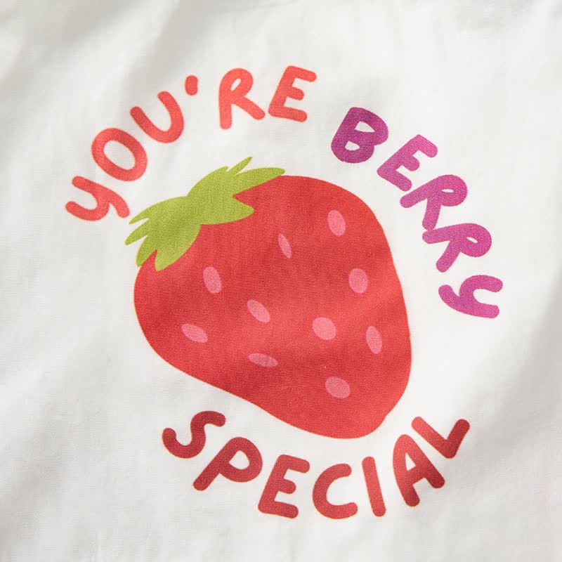 YOU'RE BERRY SPECIAL Baby Strawberry Print 2-piece Sleeveless Set - image 5