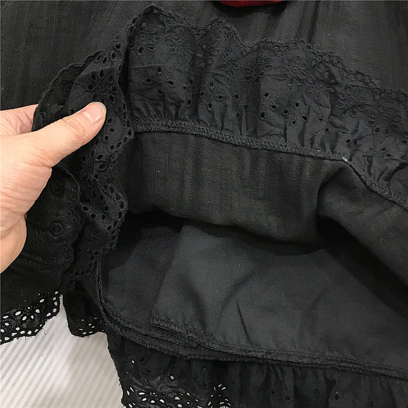 Toddler Vintage Black Solid Color Dress - image 9