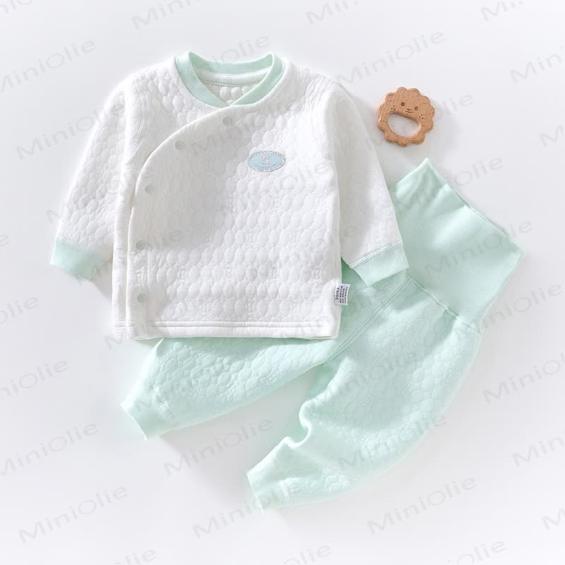Baby 2-Piece Simple Soft Pajamas Set - Green - 18-24M - image 10