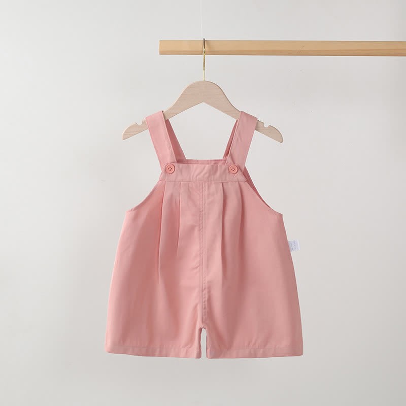 Toddler Solid Color Unisex Overalls - Pink - 5-7T - image 9