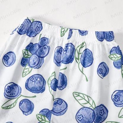 Baby Toddler Blueberry Print White Top and Shorts 2-piece Set - image 8