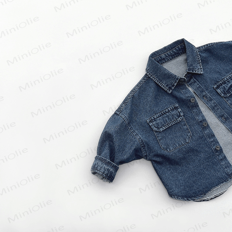 Toddler Solid Color Lapel Denim Jacket - image 6