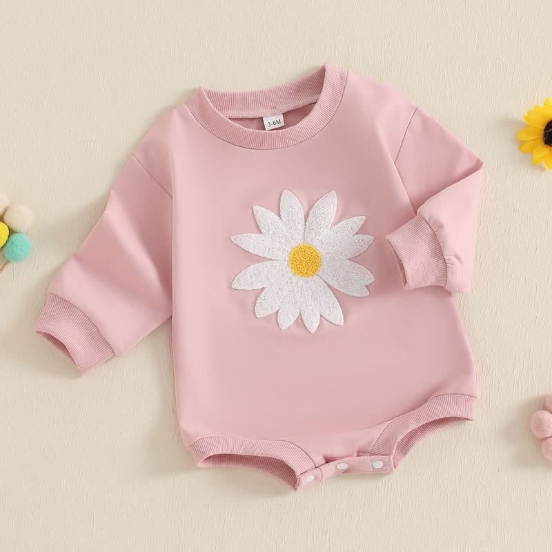 Baby Daisy Embroidered Bodysuit - Pink - 12-18M - image 10