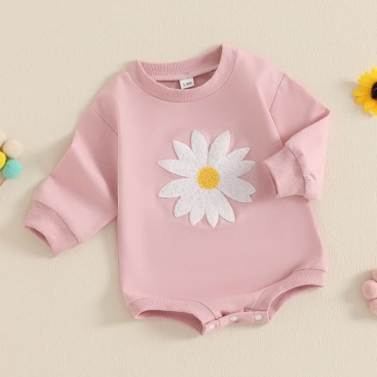 Baby Daisy Embroidered Bodysuit - Pink - 12-18M - image 10