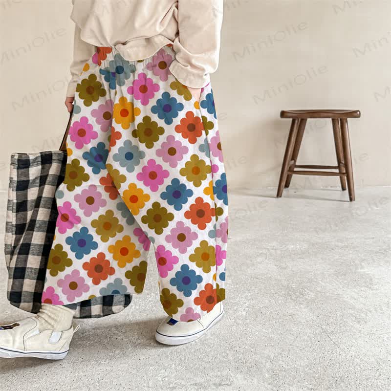 Baby Colorful Flower Pants - White - 2-3T - image 1