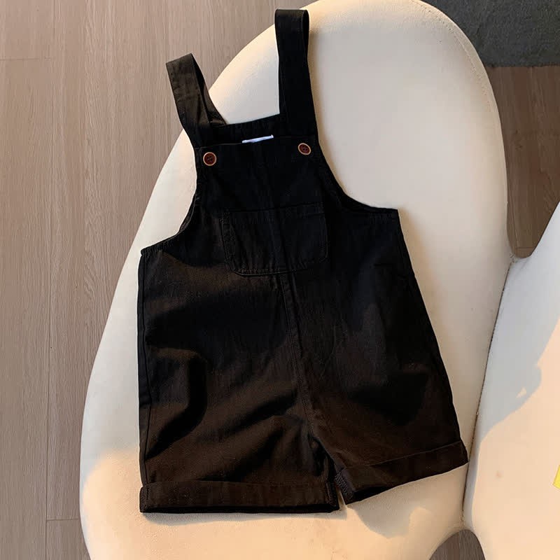 Toddler Solid Color Youthful Overalls - Black - 10Y - image 19