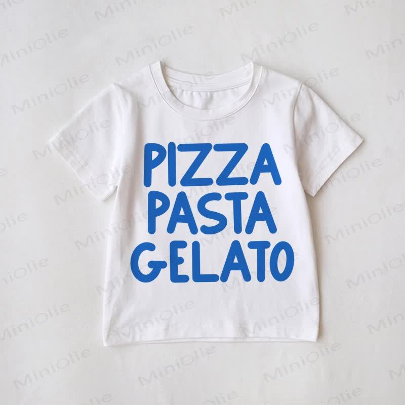 PIZZA PASTA GELATO Family Matching T-Shirt - White - Adult T-Shirt: XL - image 2