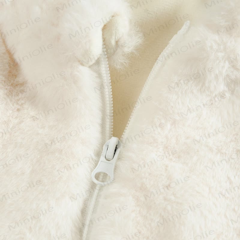 Toddler Solid Color Fleece Hooded Jacket - image 12