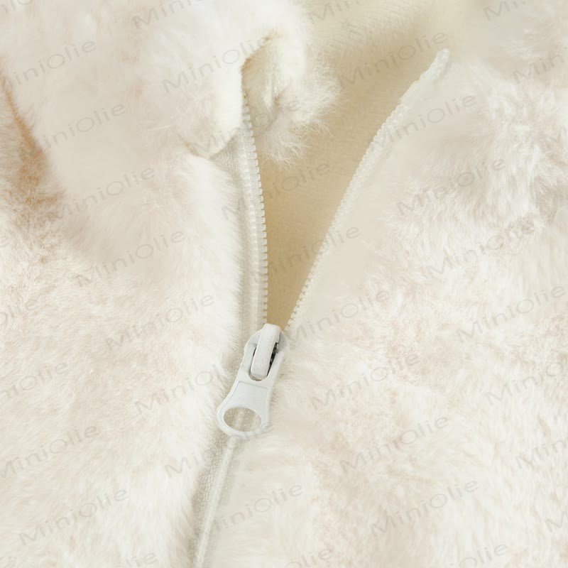 Toddler Solid Color Fleece Hooded Jacket - image 12