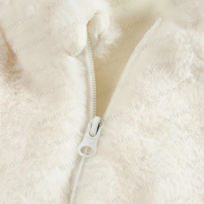 Toddler Solid Color Fleece Hooded Jacket - image 12