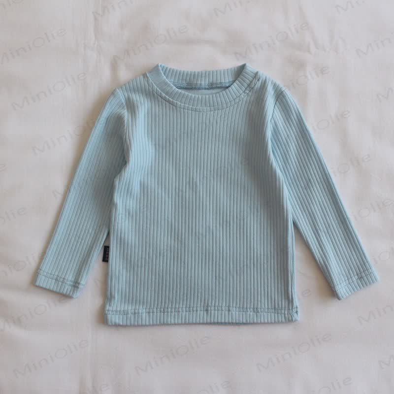  Baby Toddler Girl Solid Color Stripes T-shirt - Blue - 5-7T - image 5
