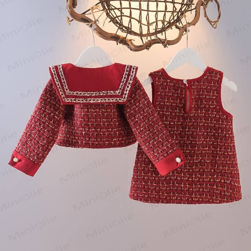 Baby Toddler Bow Sweet Red Set - image 3