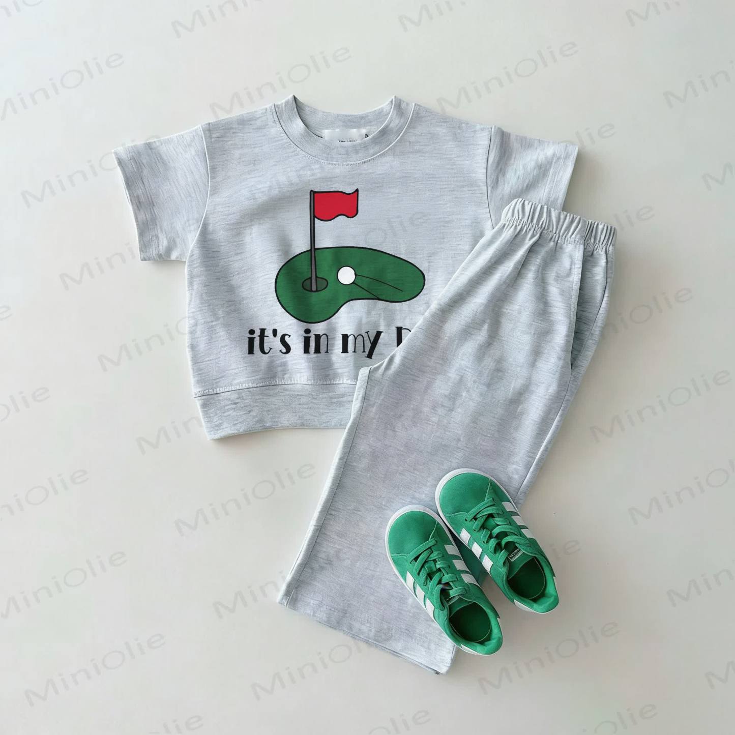 IT'S IN MY DNA Toddler Golf 2-piece Light Gray Set - Light Gray - 5-7T - image 1