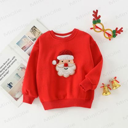 Family Matching Santa Claus Fleece Lined Sweatshirt - Red - Adult: 3XL - image 3