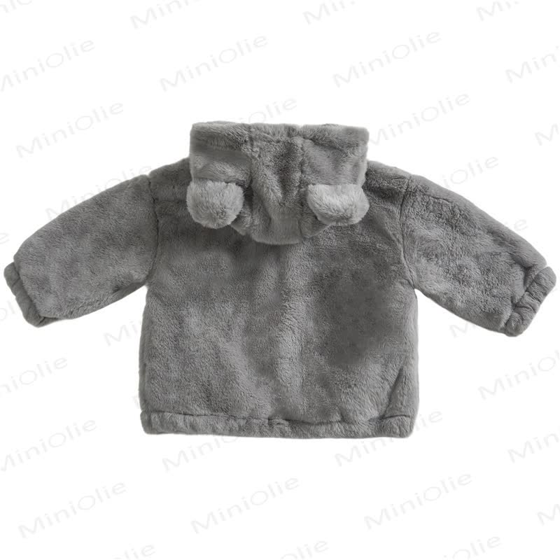 Toddler Solid Color Fleece Hooded Jacket - image 24