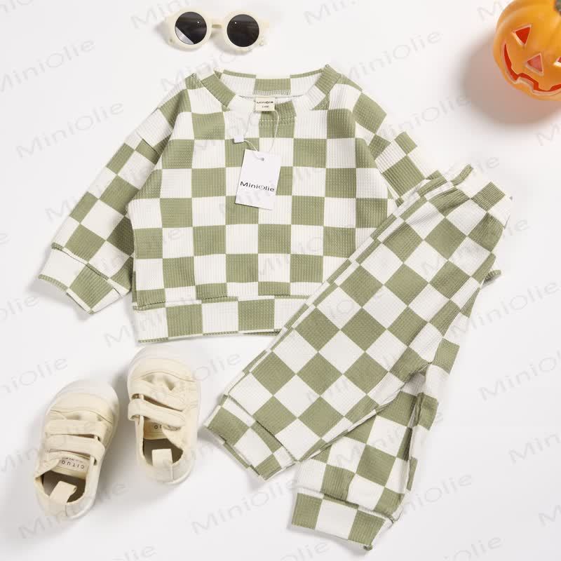 Baby Toddler Checkerboard Waffle 2-piece Set - image 11